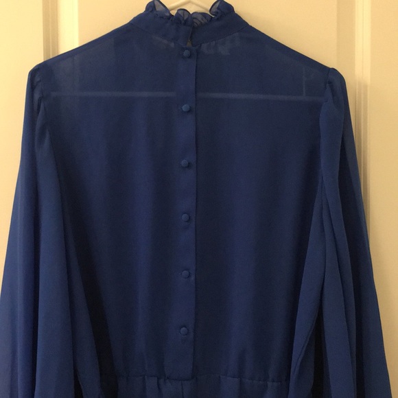 Vintage Beautiful Blue sheer dress - Picture 7 of 7